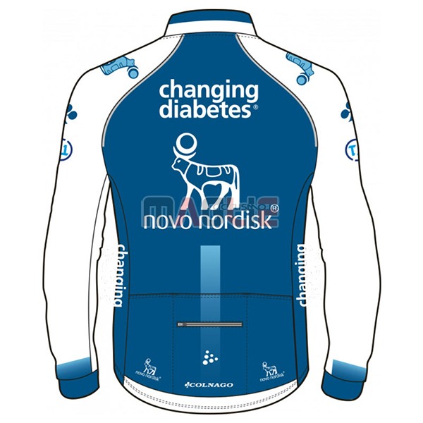 Maglia Novo Nordisk Manica Lunga 2017 Blu e Bianco